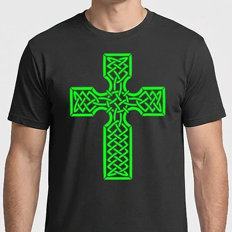 Férfi Imperial póló - Kereszt -kelta stílus (zöld)