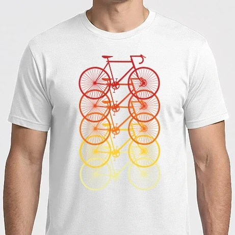 Férfi Imperial póló - Piros és sárga kerékpárok