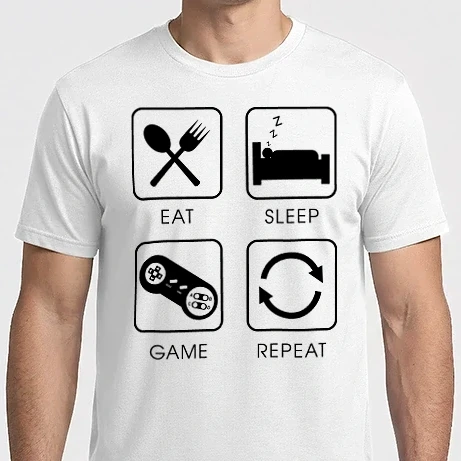 Férfi Imperial póló - Eat sleep game repeat