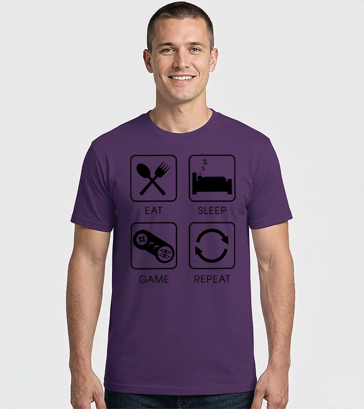 Eat sleep game repeat – Férfi Imperial póló