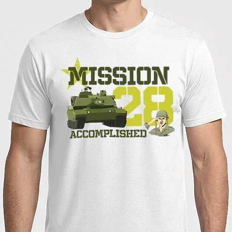 Férfi Imperial póló - mission accomplished 28 éves születésnap