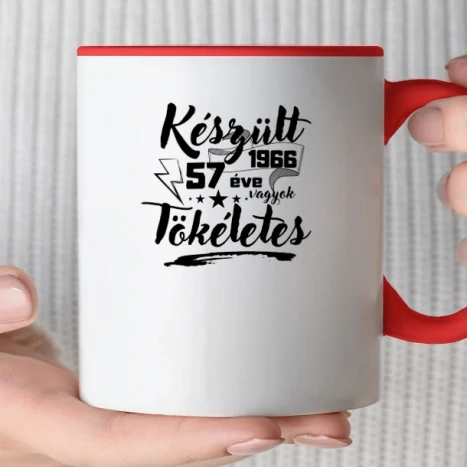 Színes bögre - 57 éve tökéletes