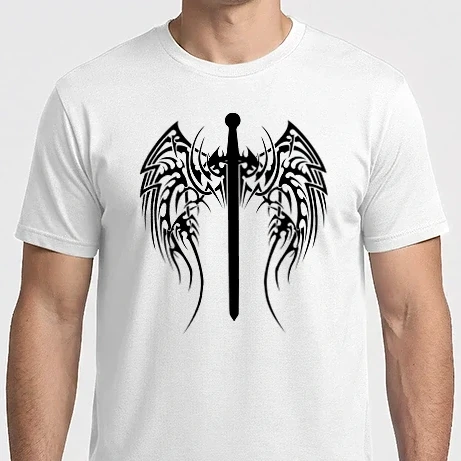 Férfi Imperial póló - sword on the wing (black)