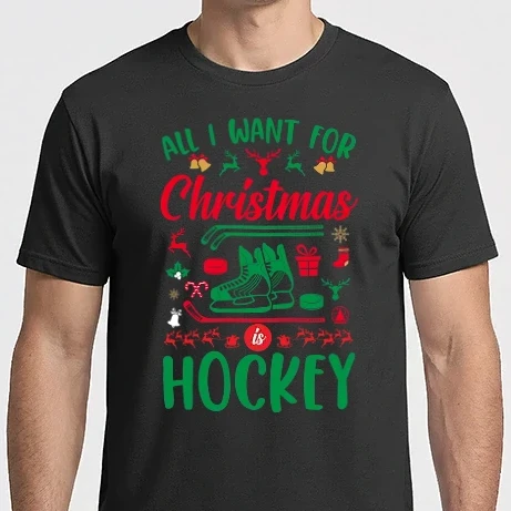 Férfi Imperial póló - All I want for Christmas is hockey
