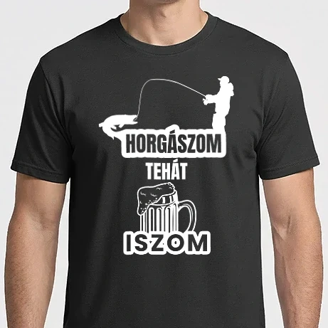 Férfi Imperial póló - Horgászom tehát iszom