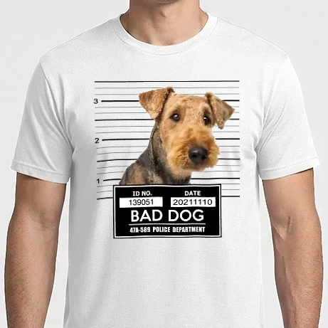 Férfi Imperial póló - Airedale terrier - Bad Dog