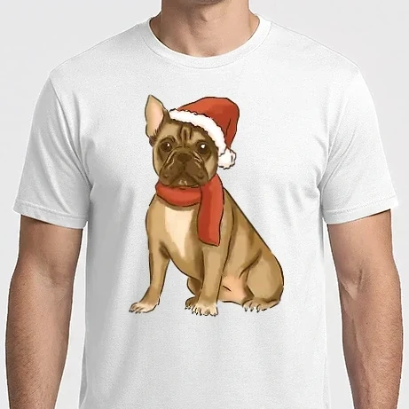Férfi Imperial póló - Karácsonyi Francia Bulldog