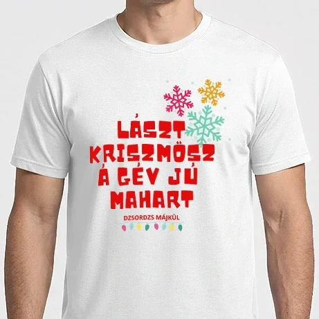 Férfi Imperial póló - Karácsonyi minta, Lászt kriszmösz