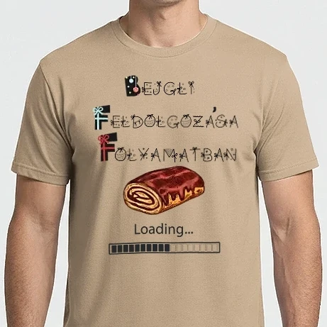 Férfi Imperial póló - bejgli feldolgozása folyamatban (karácsonyi  minta)