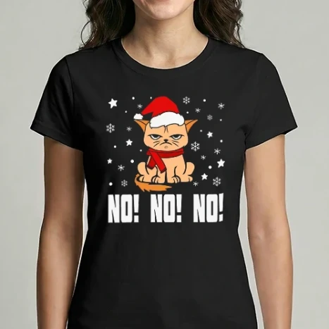 Női Imperial póló - Morcos karácsonyi cica