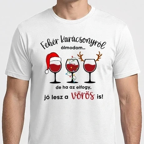 Férfi Imperial póló - Fehér Karácsonyról álmodom...