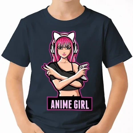 Uniszex gyerek Póló - Anime Girl