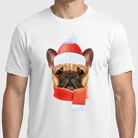 Férfi Imperial póló - Francia Bulldog karácsony