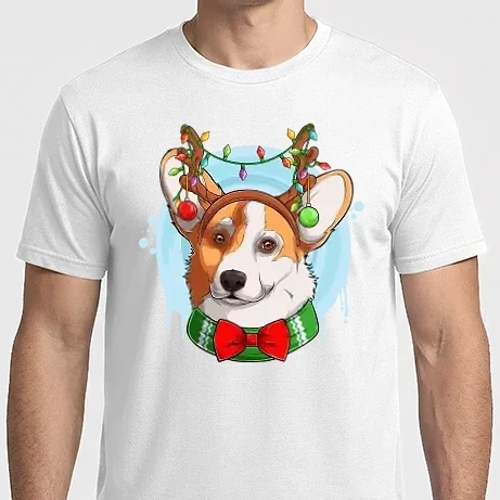 Férfi Imperial póló - Karácsonyi Corgi