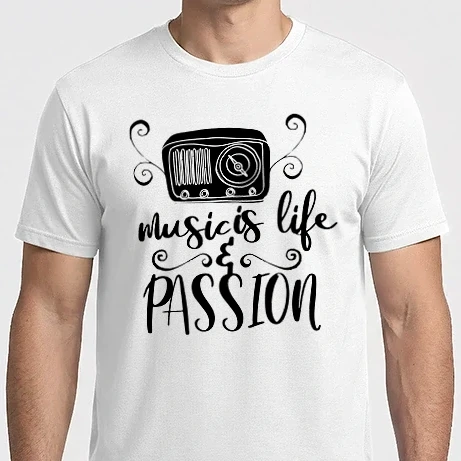 Férfi Imperial póló - Music is Life and Passion - A zene az élet és a szenvedély
