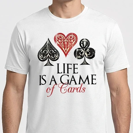 Férfi Imperial póló - Life Is A Game of Cards - Az élet egy kártyajáték