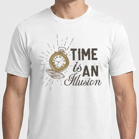 Férfi Imperial póló - Time is An Illusion - Az idő egy illúzió