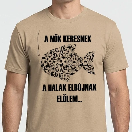 Férfi Imperial póló - A nők keresnek, a halak elbújnak előlem