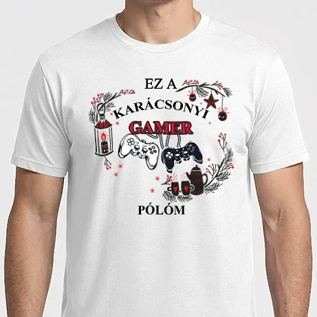Férfi Imperial póló - Karácsonyi gamer