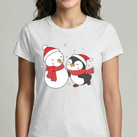 Női Imperial póló - Karácsonyi pingvin