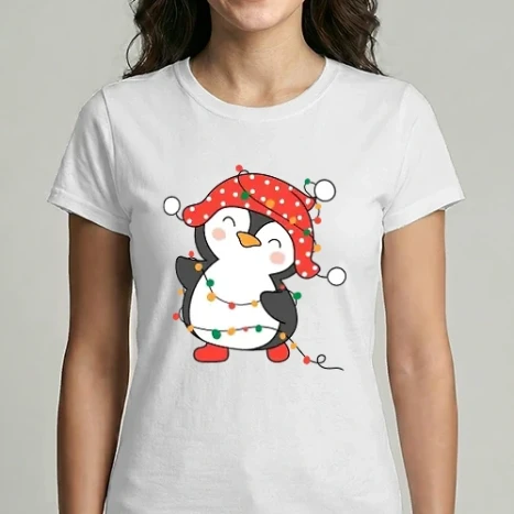 Női Imperial póló - Karácsonyi pingvin