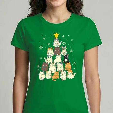 Női Imperial póló - Cicás karácsonyt 