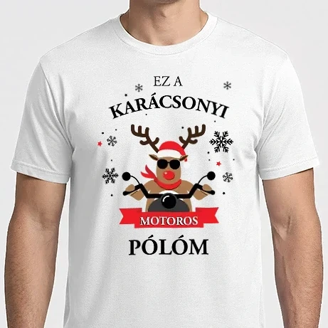 Férfi Imperial póló - Karácsonyi motoros póló