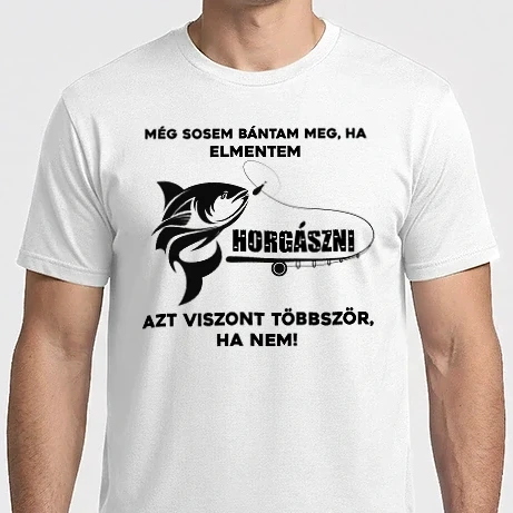 Férfi Imperial póló - Még sosem bántam meg... Horgász póló