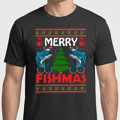 Férfi Imperial póló - Merry Fishmas