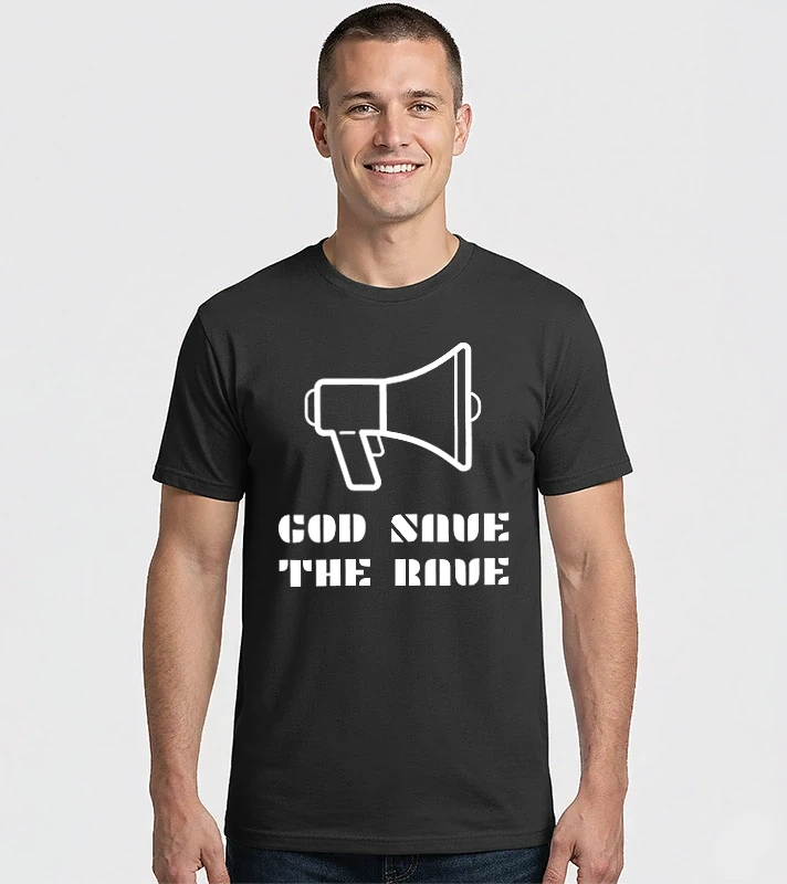 GOD SAVE THE RAVE – Férfi Imperial póló