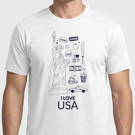 Férfi Imperial póló - I LOVE USA