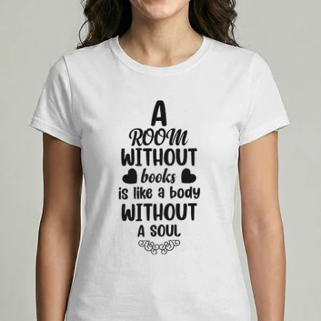 Női Imperial póló - A Romm without Books is like a Body without a Soul