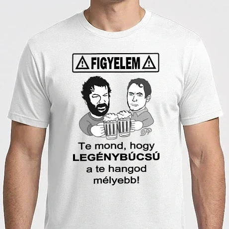 Férfi Imperial póló - Figyelem Legénybúcsú Bud Spencer