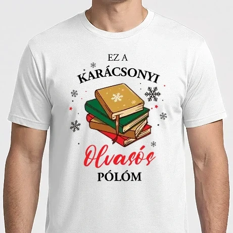 Férfi Imperial póló - Karácsonyi olvasós póló