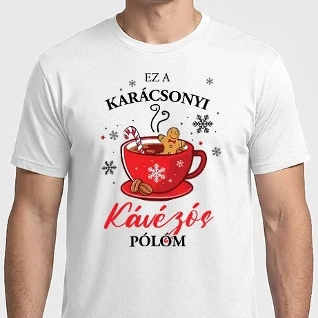 Férfi Imperial póló - Karácsonyi kávés póló