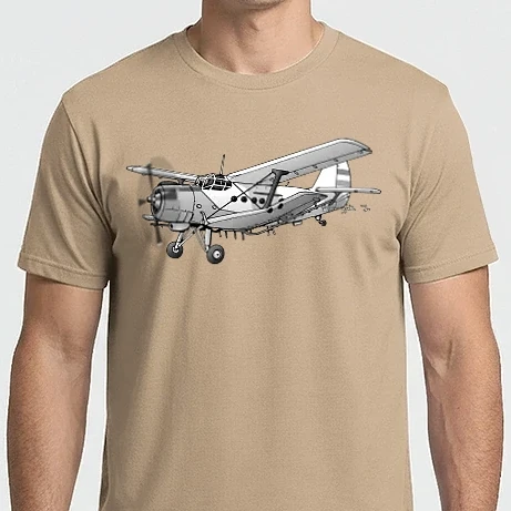 Férfi Imperial póló - AN-2 repülőgép (szürke)