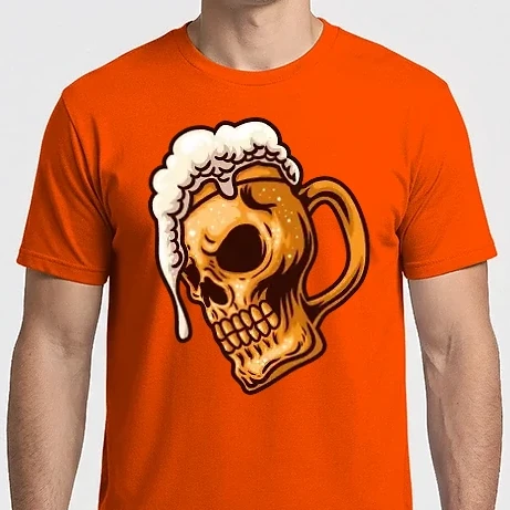 Férfi Imperial póló - Sör koponya 