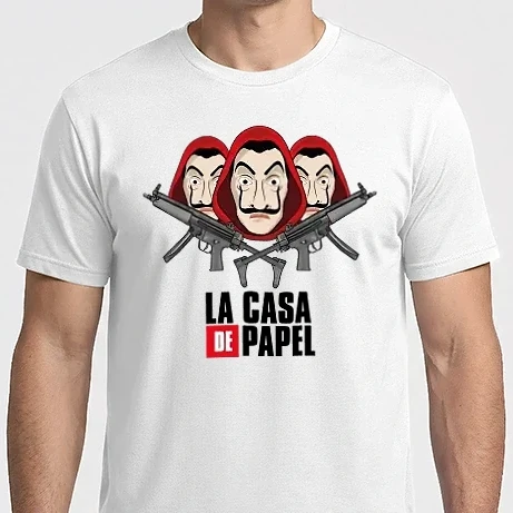 Férfi Imperial póló - LA CASA DE PAPEL Dali masks