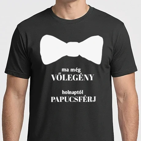Férfi Imperial póló - ma még vőlegény holnaptól papucsférj