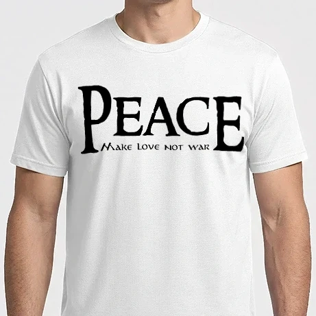 Férfi Imperial póló - Peace - Make love not war