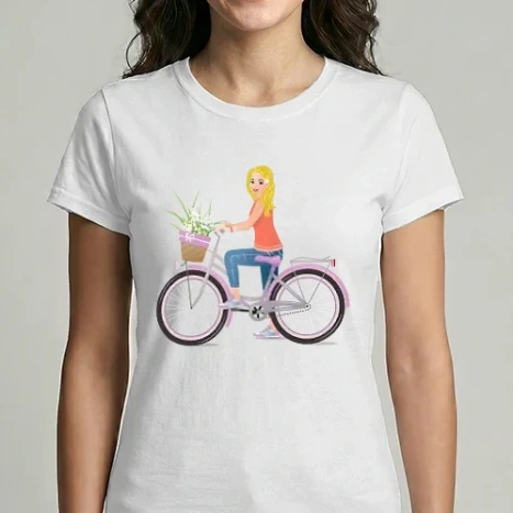 Női Imperial póló - Biciklis lány
