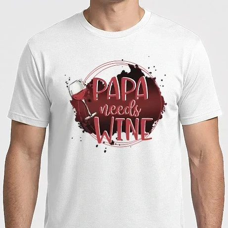Férfi Imperial póló - Papa needs  wine