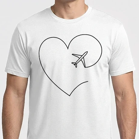 Férfi Imperial póló - repülős szív