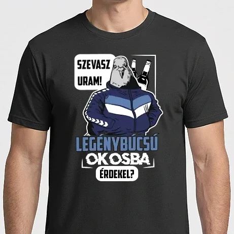 Férfi Imperial póló - Szevasz uram galamb legénybúcsú drk