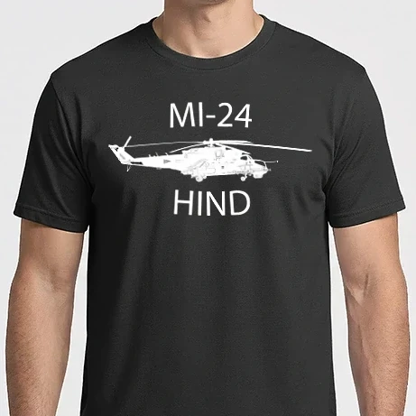 Férfi Imperial póló - MI-24 helikopter (fehér)