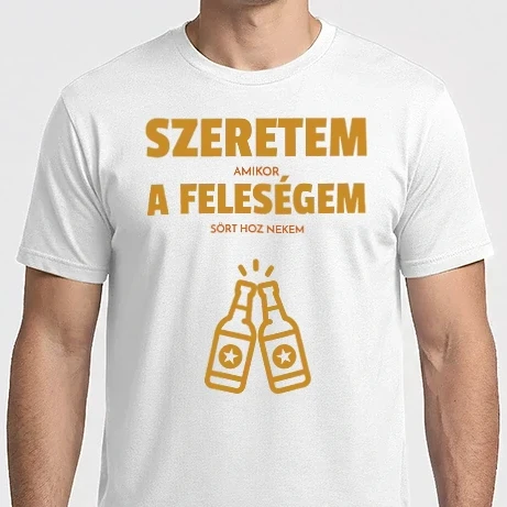 Férfi Imperial póló - Szeretem, amikor a feleségem sört hoz nekem