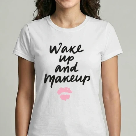Női Imperial póló - Wake up and makeup