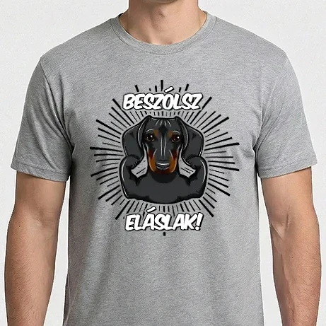 Férfi Imperial póló - Beszólsz eláslak! - Cser tacskó