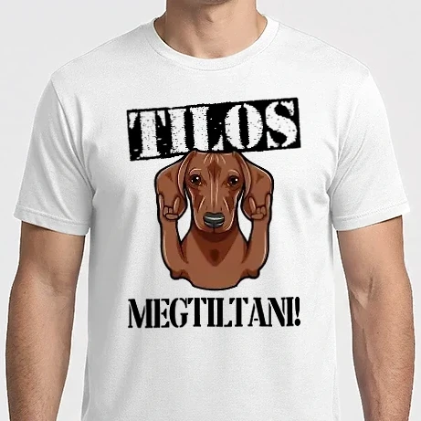 Férfi Imperial póló - TILOS megtiltani! - Barna tacskó