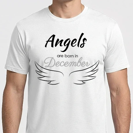 Férfi Imperial póló - Angels are born in December